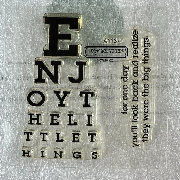 Close To My Heart My Acrylix Stamps A1137 Enjoy The Little Things - Picture 1 of 2